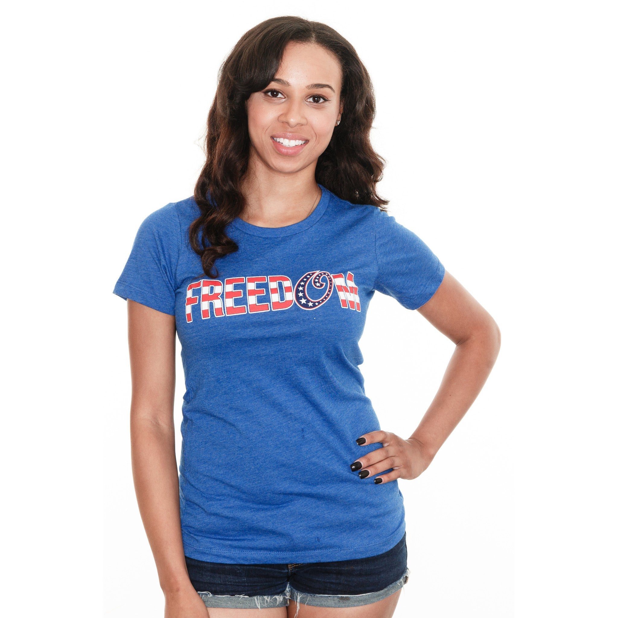 Chicago Cubs Baseball Flag Tee Shirt Women's Medium / Royal Blue