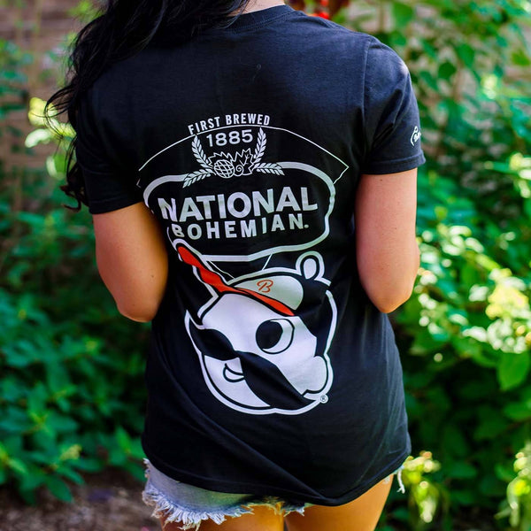 Natty Boh Beer Shirt National Bohemian Sz S Small Baltimore Hawaiian Shirt