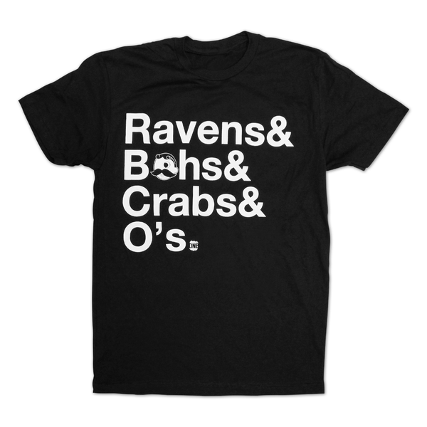 Ravens & BOHS Crabs O's Helvetica *with Natty Boh Logo* (Orange) / Shirt - 3X-Large Orange