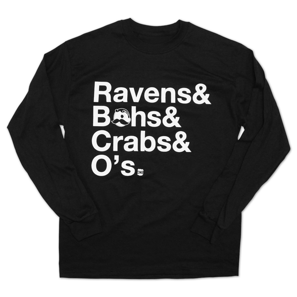 Ravens & BOHS Crabs O's Helvetica *with Natty Boh Logo* (Orange) / Shirt - 3X-Large Orange