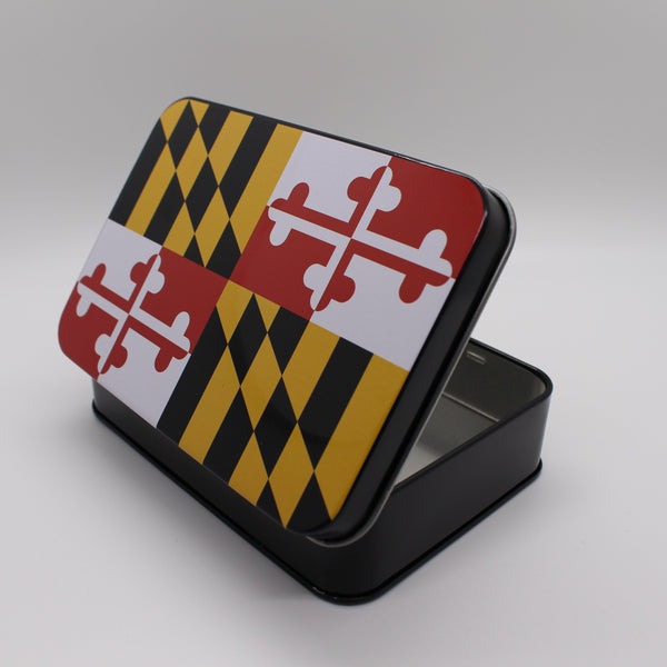 Maryland Flag Sides (Black) / Yoga Leggings