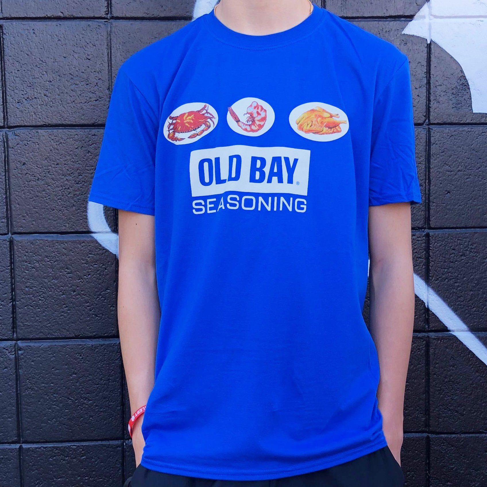 OLD BAY (Blue) One Seasoning Route Shirt Plates Apparel | 