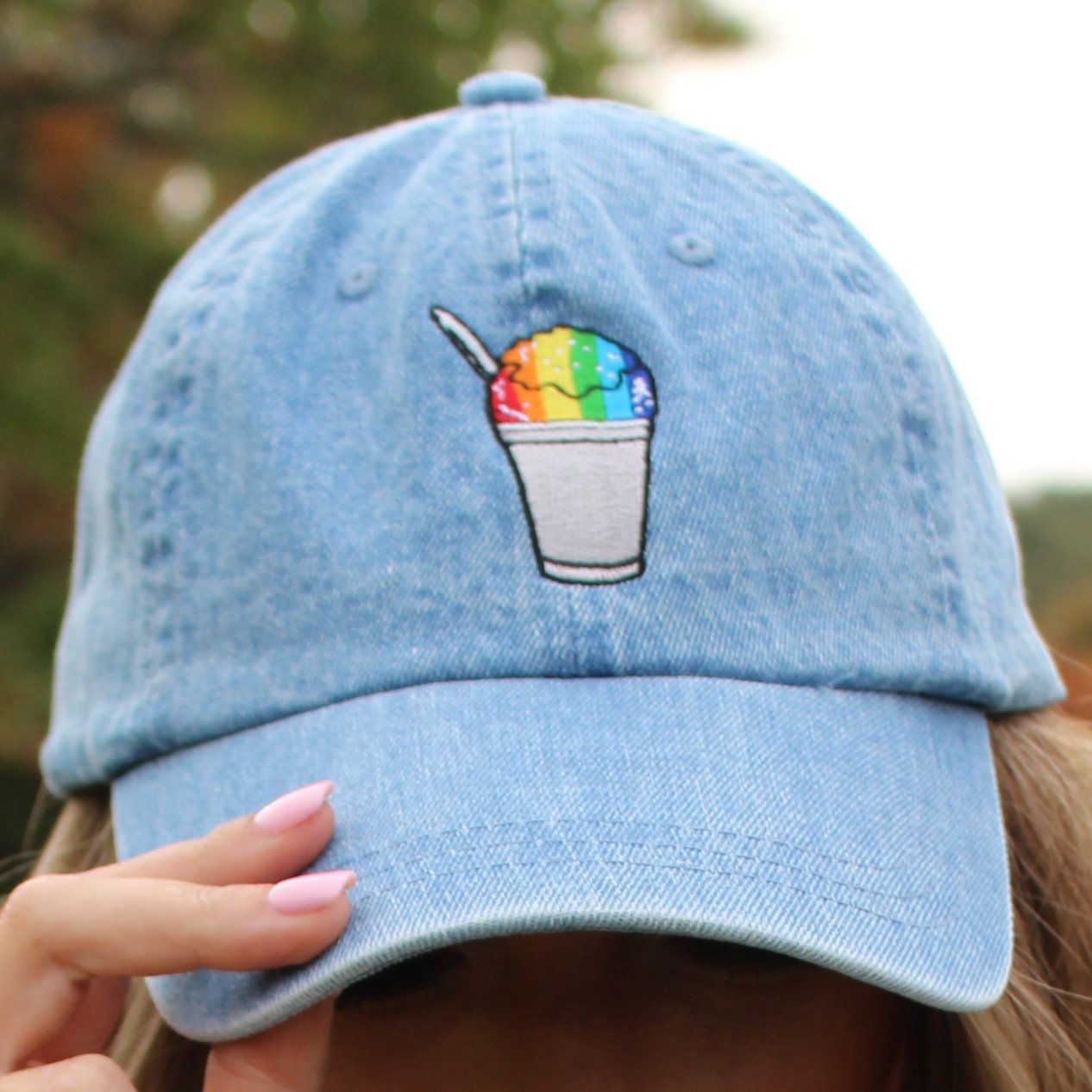 Rainbow Snowball (Denim) / Baseball Hat