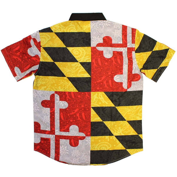 Maryland Flag Floral / Hawaiian Shirt