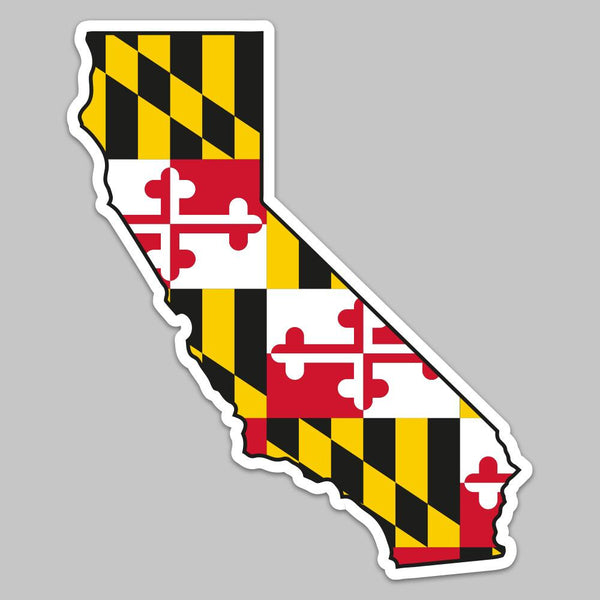 California Maryland Flag V-Neck T-Shirt