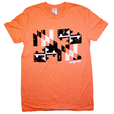 Maryland Flag Orange All-over Print Men's T-shirt 