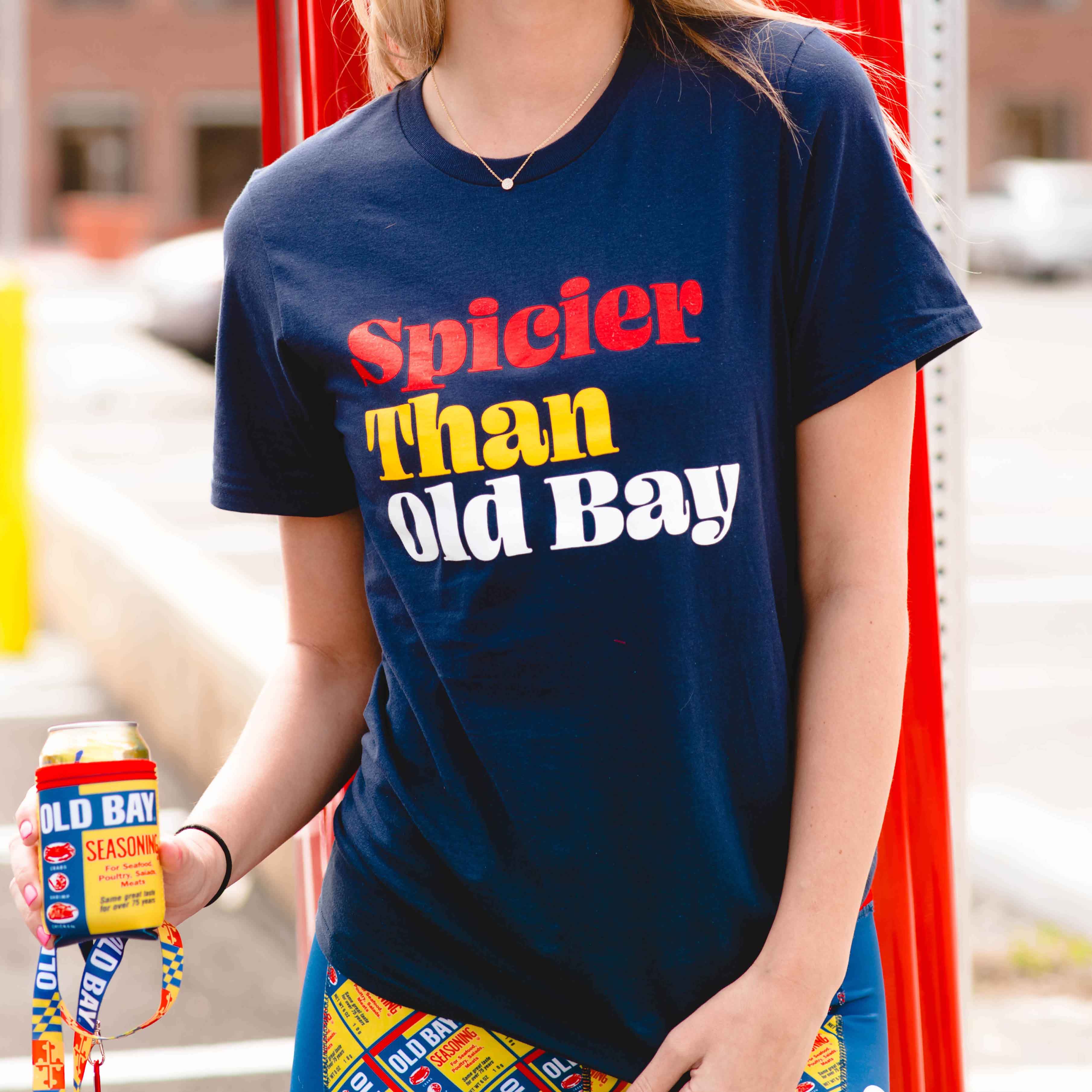 Spicier Than OLD BAY (Navy) Apparel / One | Shirt Route