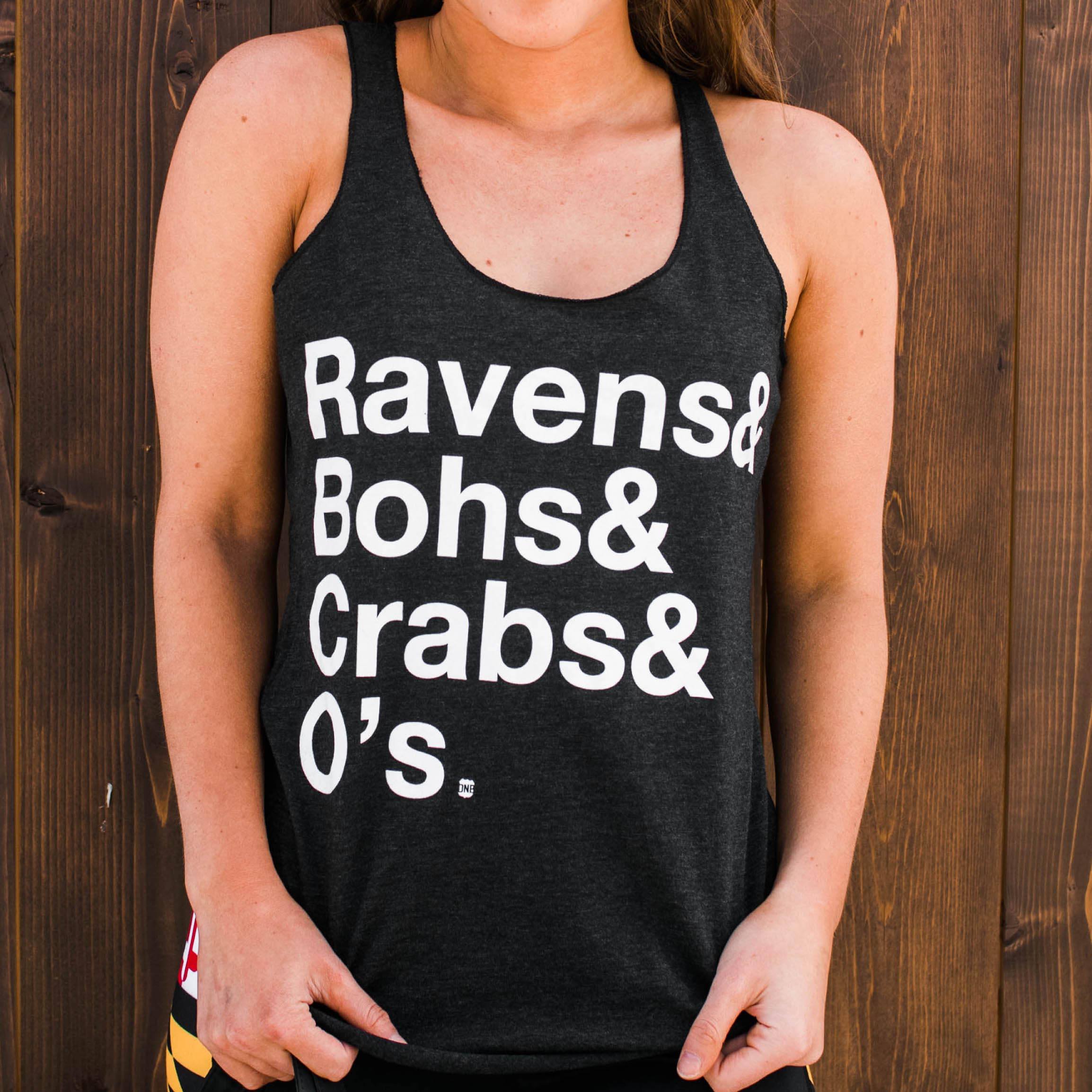 Ravens & Bohs & Crabs & O's Helvetica (Black) / Shirt