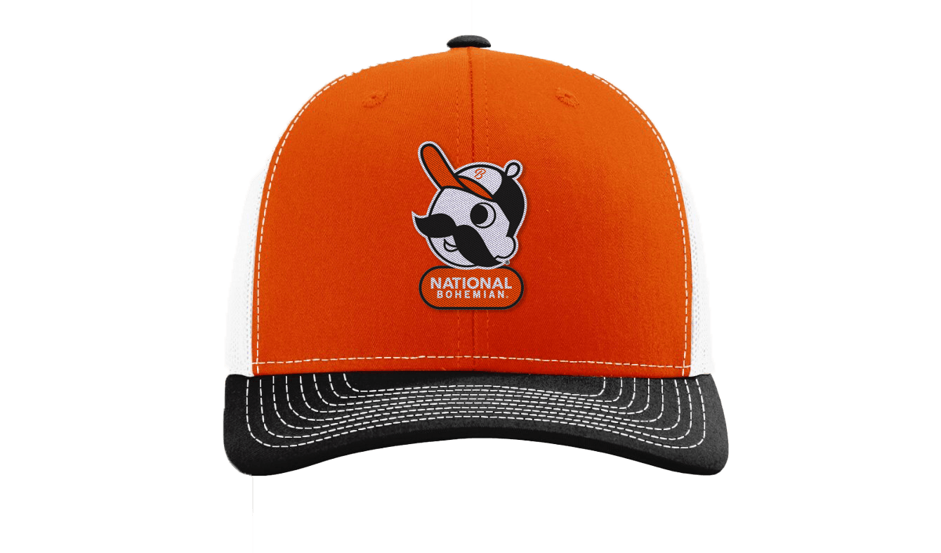 Boh Baseball Logo - National Bohemian Pill  (Tricolor) / Baseball Hat