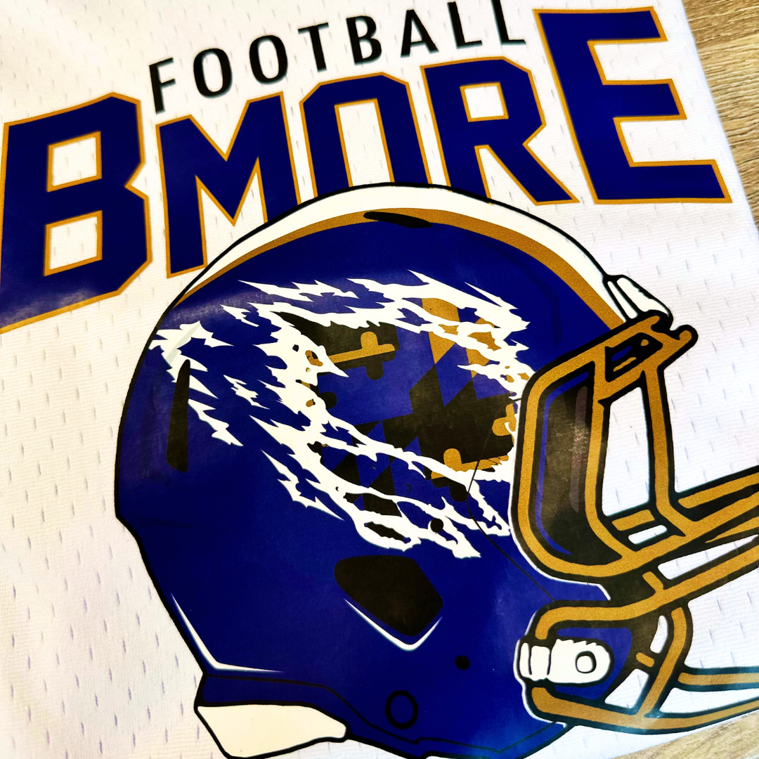 BMORE Football - Brightside X R1A (White) / Cropped Football Jersey