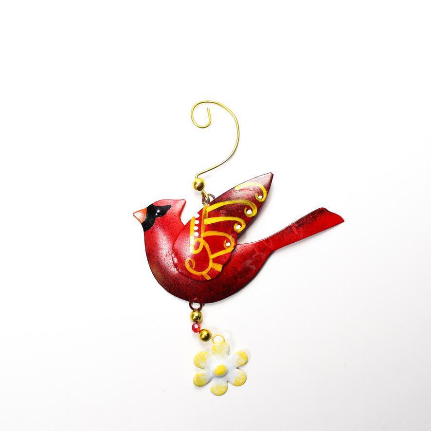 Cardinal Bird / Metal Ornament