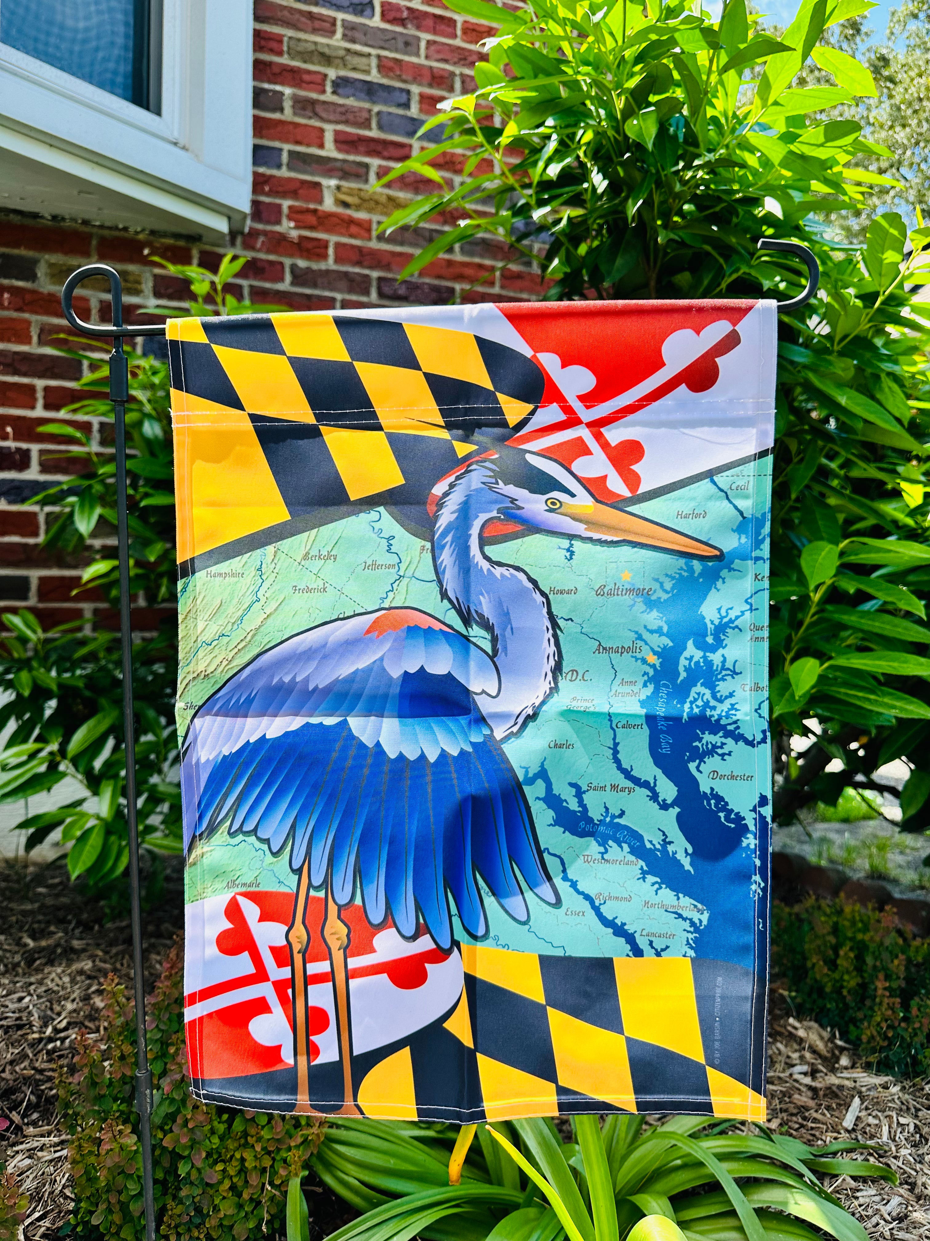 Maryland Blue Heron / Garden Flag