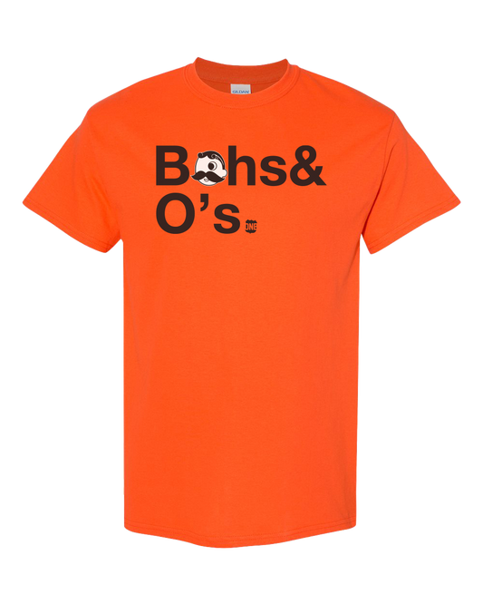 Bohs & O's Helvetica *With Natty Boh Logo* (Orange) / Shirt