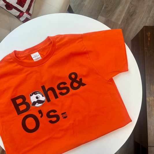 Bohs & O's Helvetica *With Natty Boh Logo* (Orange) / Shirt