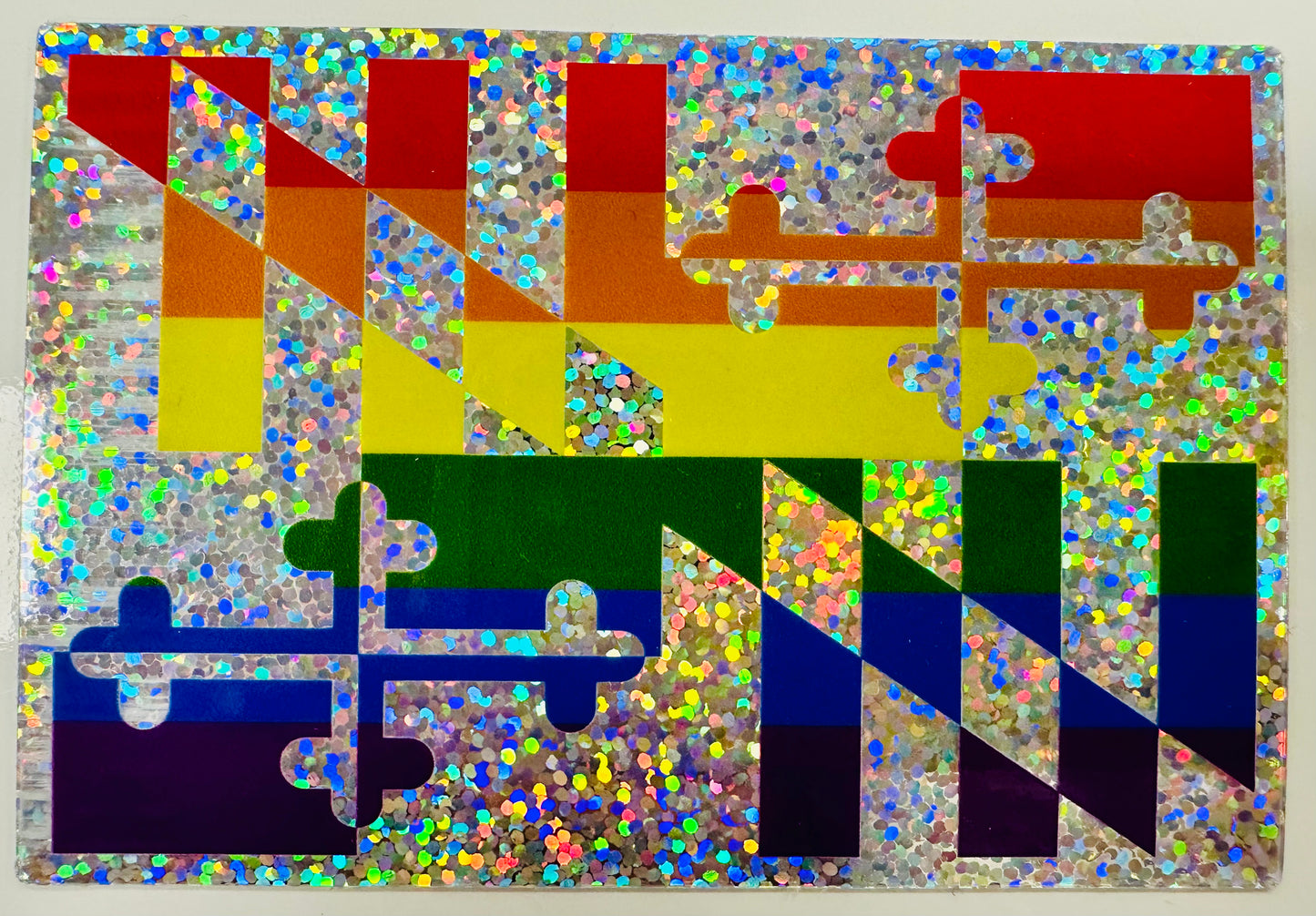 Glitter Rainbow Maryland Pride / Sticker