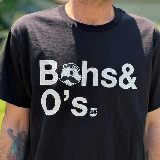 Bohs & O's Helvetica *With Natty Boh Logo* (Black) / Shirt