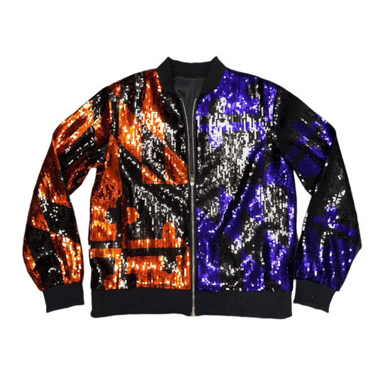 *PRE-ORDER* Orange & Purple Maryland Flag / Sequin Jacket