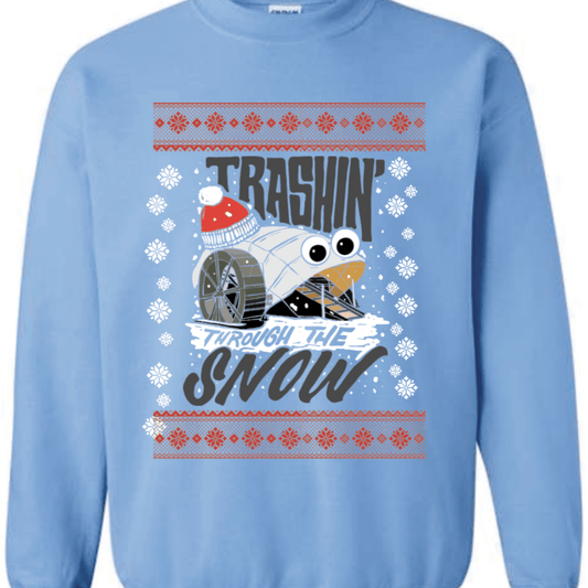 Trashin' Through the Snow (Light Blue) / Crew Sweatshirt