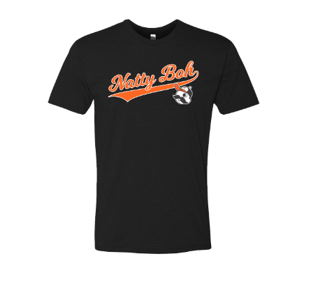 Natty Boh Baseball Script with Boh Logo (Black) / Shirt