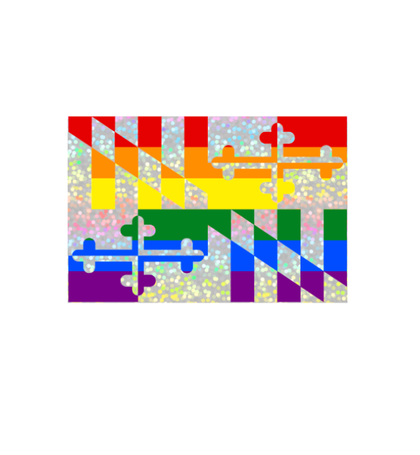 Glitter Rainbow Maryland Pride / Sticker