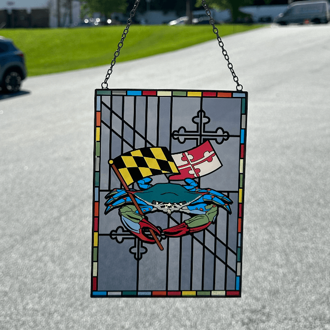 Maryland Flag & Blue Crab / Suncatcher