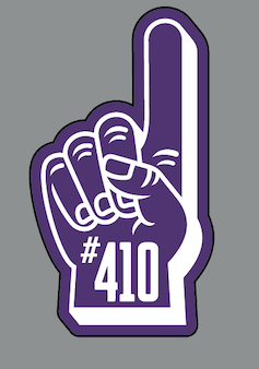 410 Foam Finger (Purple) / Patch