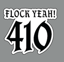 410 Flock Yeah (Black and White) / Patch