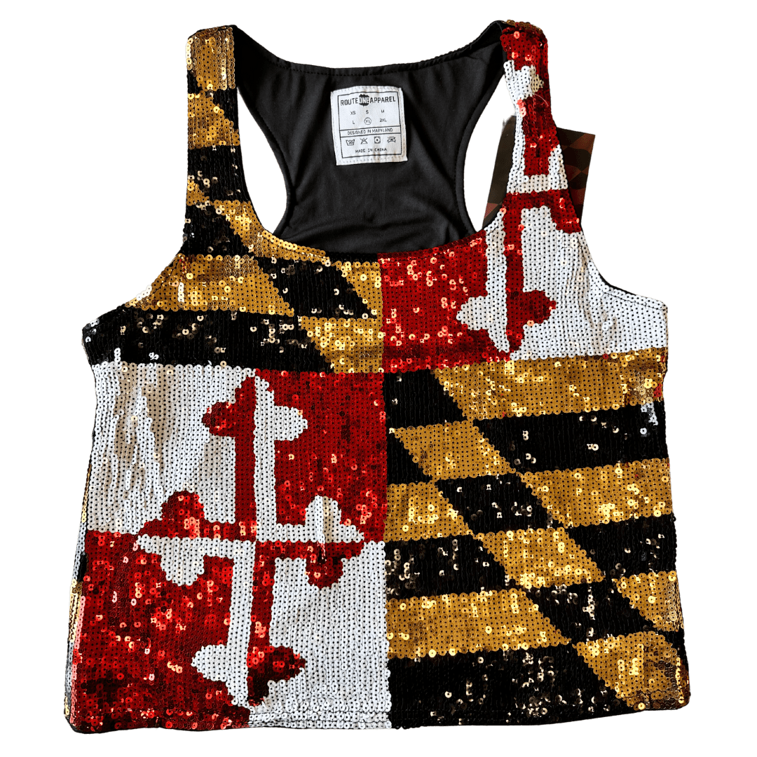 Maryland Flag / Sequin Tank Top