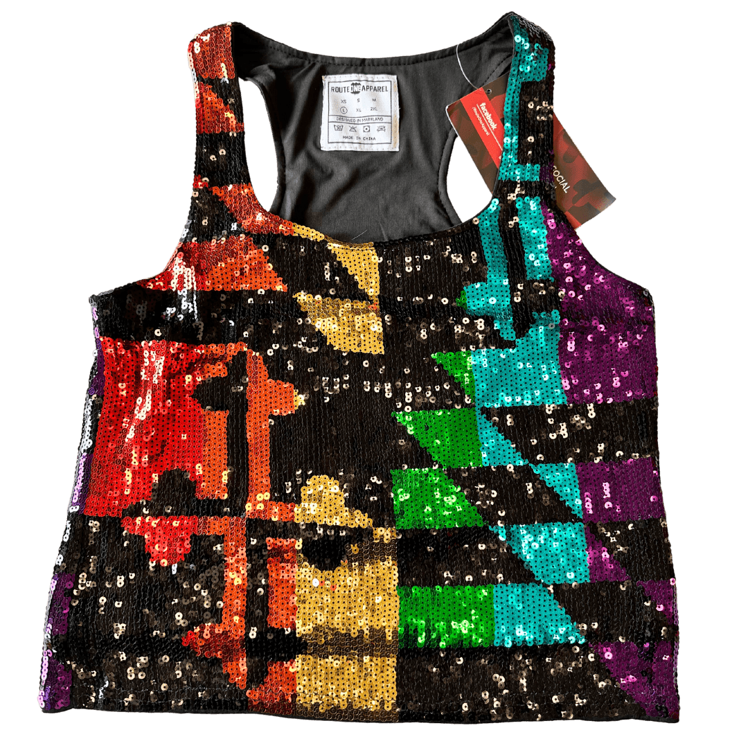 Rainbow Maryland Pride / Sequin Tank Top