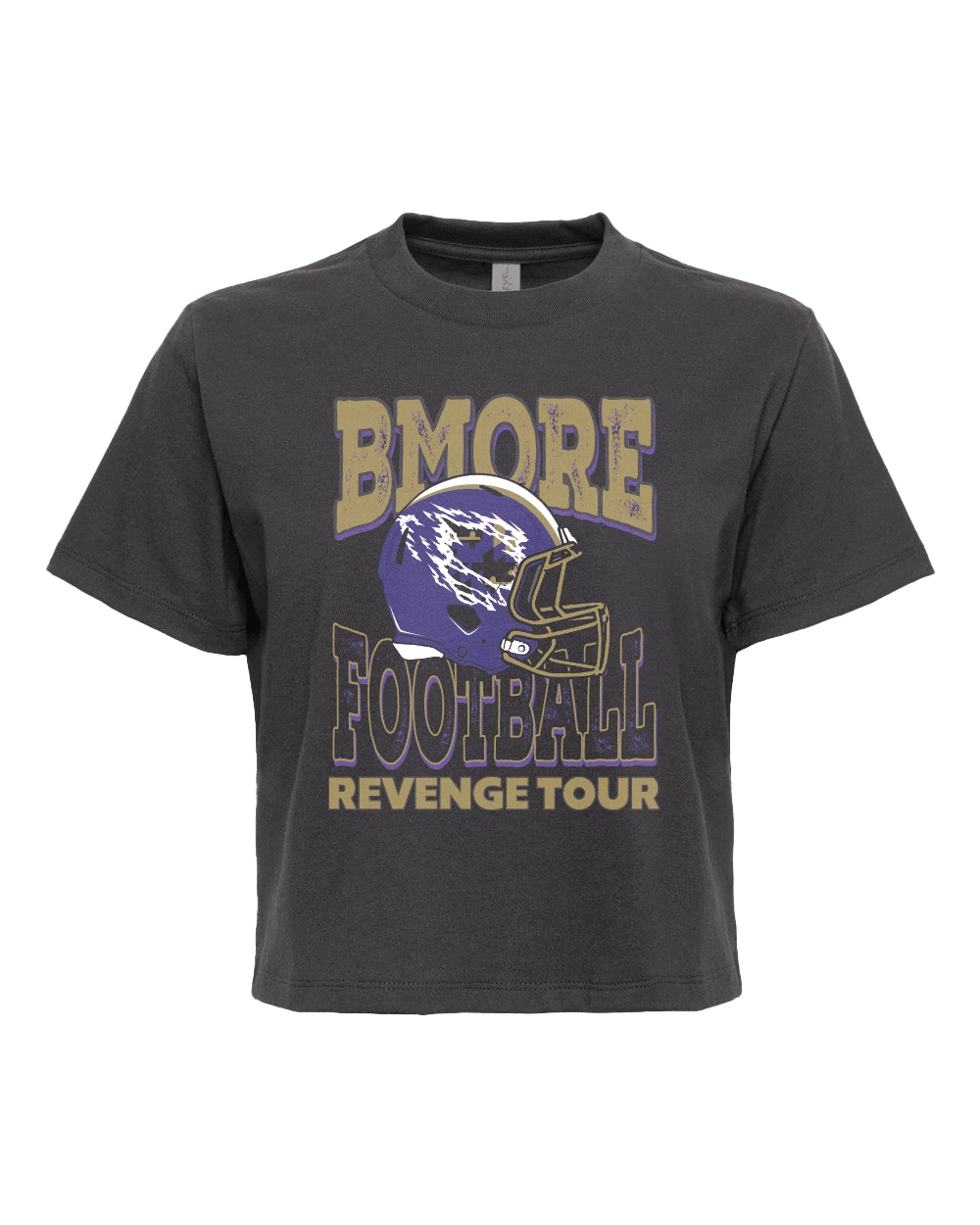 BMORE Football Revenge Tour Shirt - Brightside X R1A (Graphite) / Crop Tee