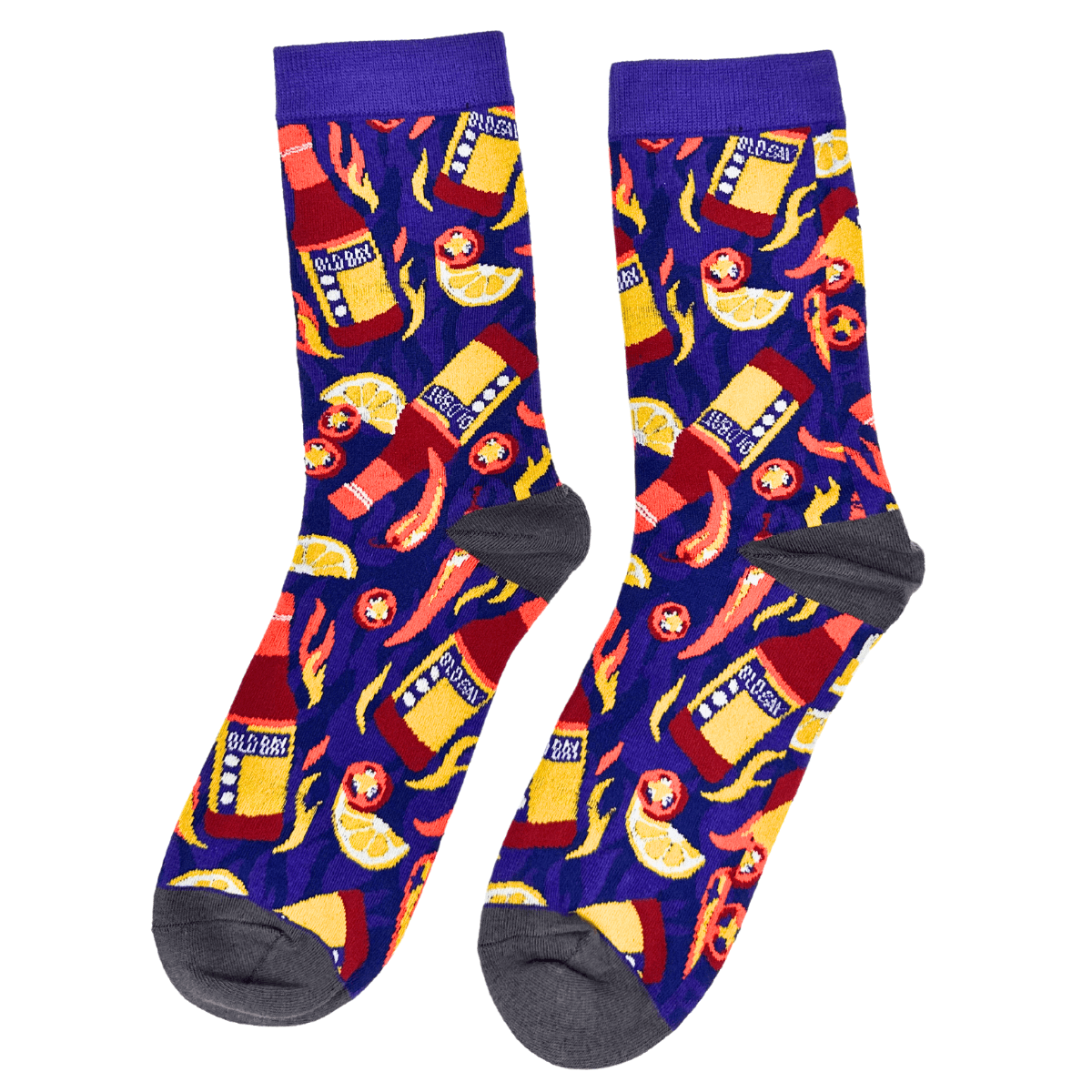 Can't Get Enough OLD BAY Hot Sauce (Purple) / Crew Socks