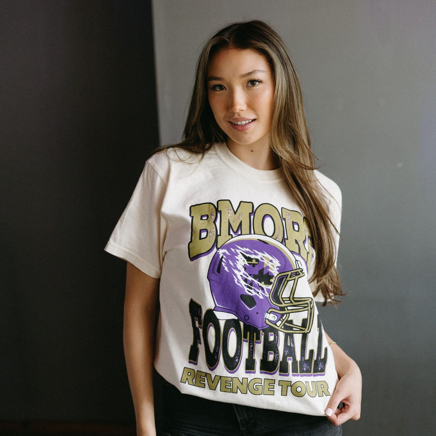 BMORE Football Revenge Tour Tee - Brightside X R1A (Natural) / Shirt