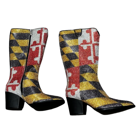 Maryland Flag Rhinestone / Cowgirl Boots