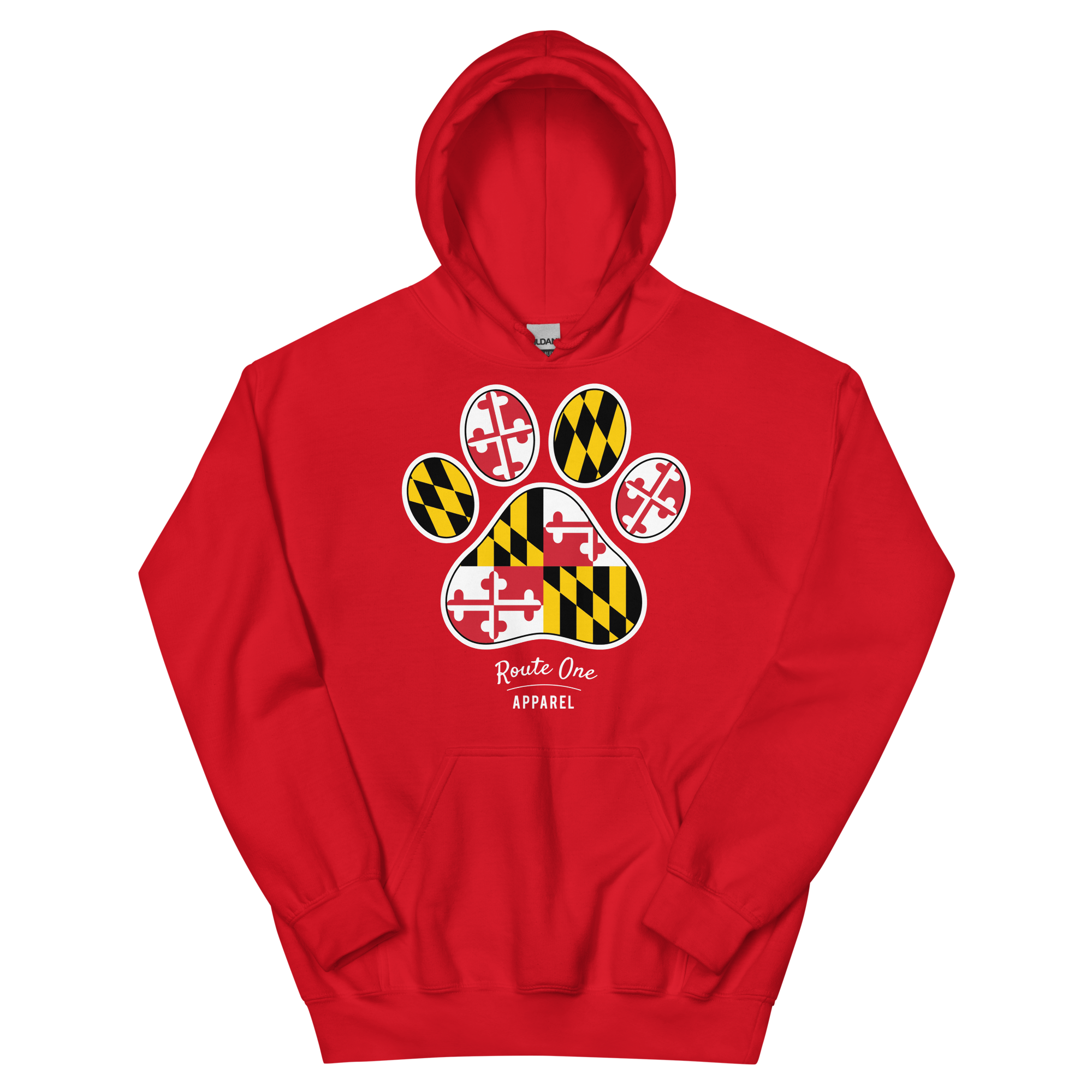 Maryland Paw Print (Red) / Hoodie