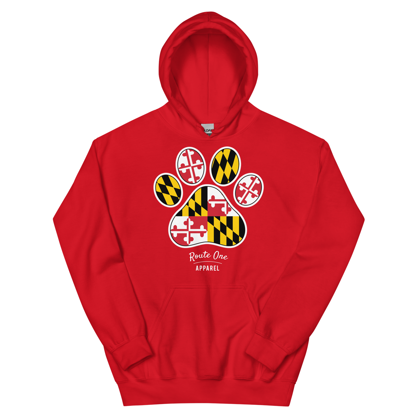 Maryland Paw Print (Red) / Hoodie