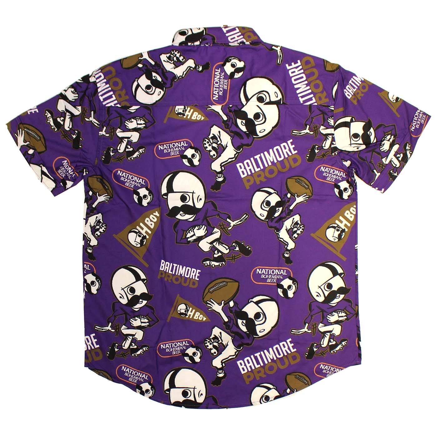 Nfl Baltimore Ravens Purple Gold Trendy Hawaiian Shirt Aloha Shirt