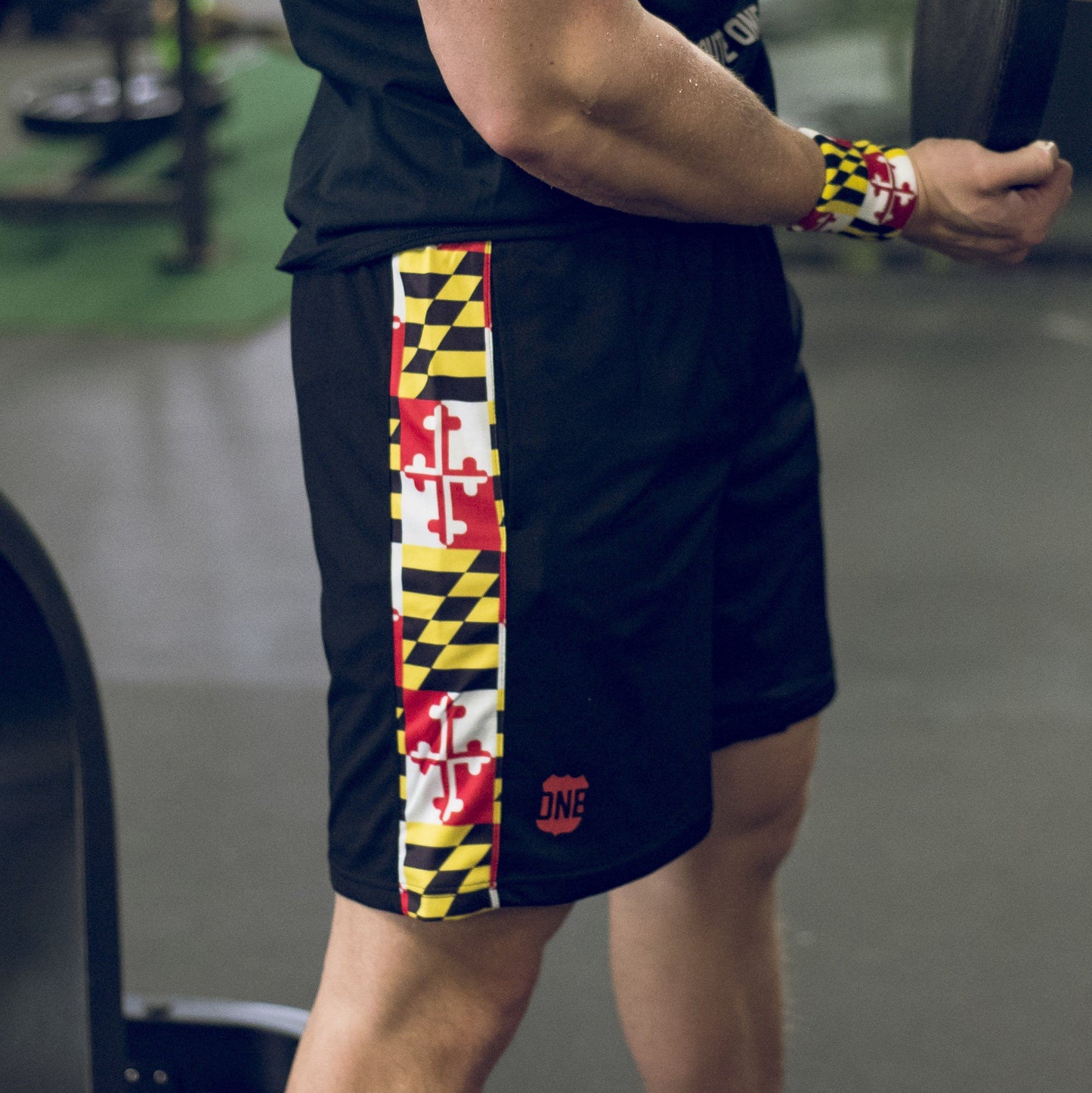 Running (Men) Route One (Black) Maryland Shorts Apparel | Flag /