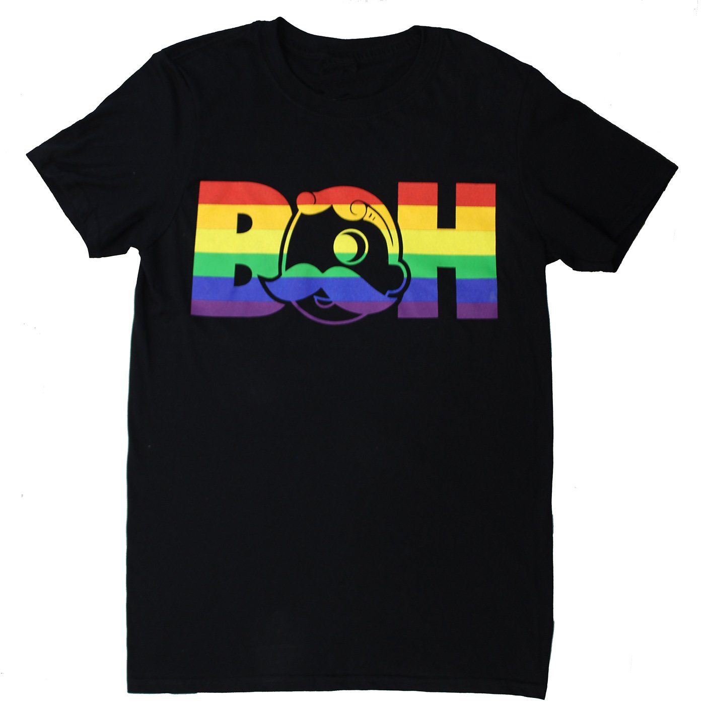 Rainbow Boh Logo Text (Black) / Shirt - Route One Apparel