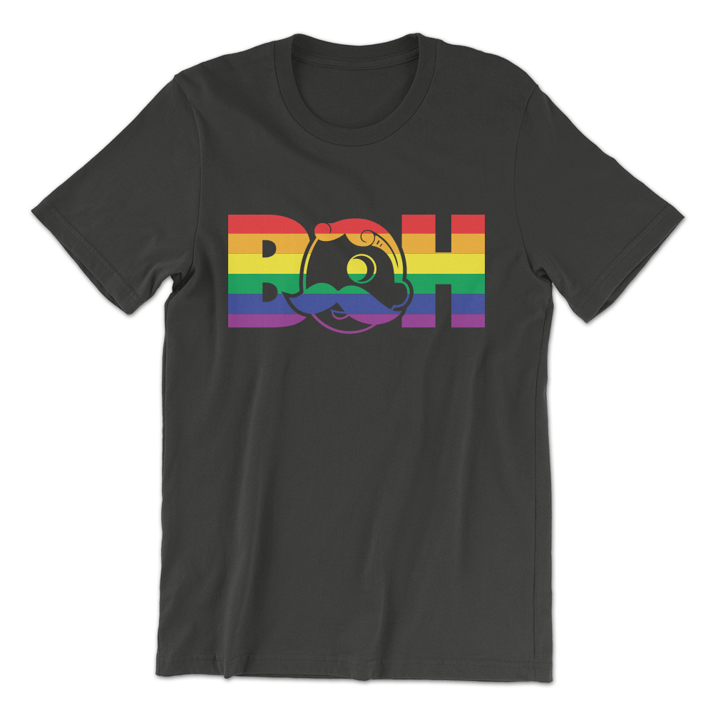 Rainbow Boh Logo Text (Black) / Shirt - Route One Apparel