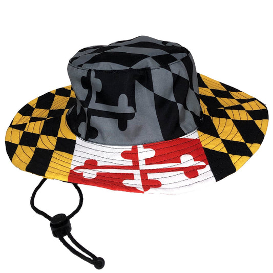 Maryland Flag Bucket Hat Cute Fisherman Hat Crab Flag Bucket Hats Sun Hat  for Fishing Hiking Camping
