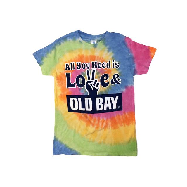 All You Need is Love and Old Bay (Tie Dye) / Shirt - Route One Apparel