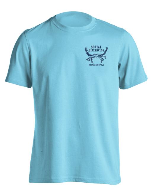 Social Distancing Maryland Style (Light Blue) / Shirt - Route One Apparel