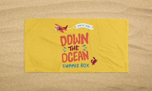 Down The Ocean - Ocean City / Double-Sided Beach Towel - Route One Apparel